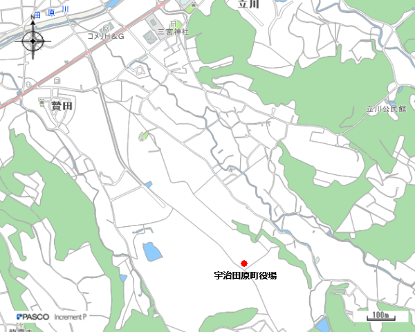 役場周辺地図
