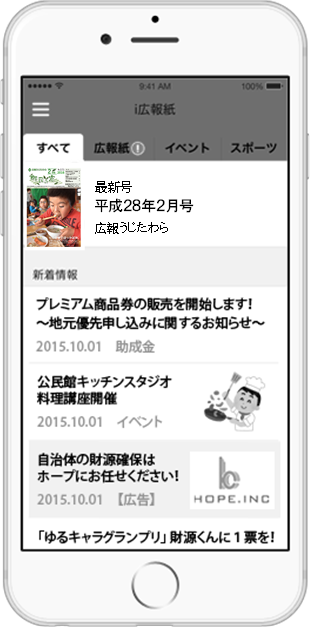 アプリの表示イメージ