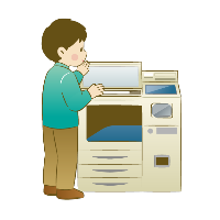 マルチコピー機を利用する様子