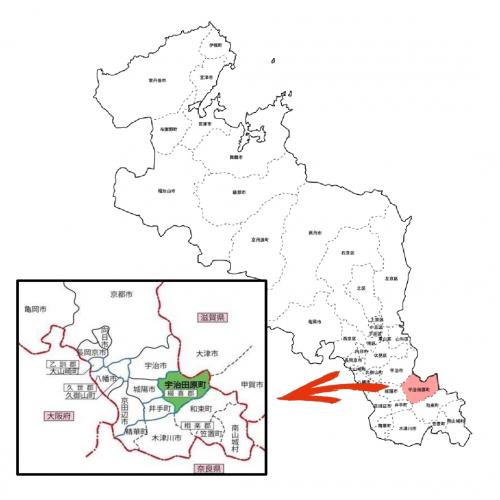 宇治田原町の位置図