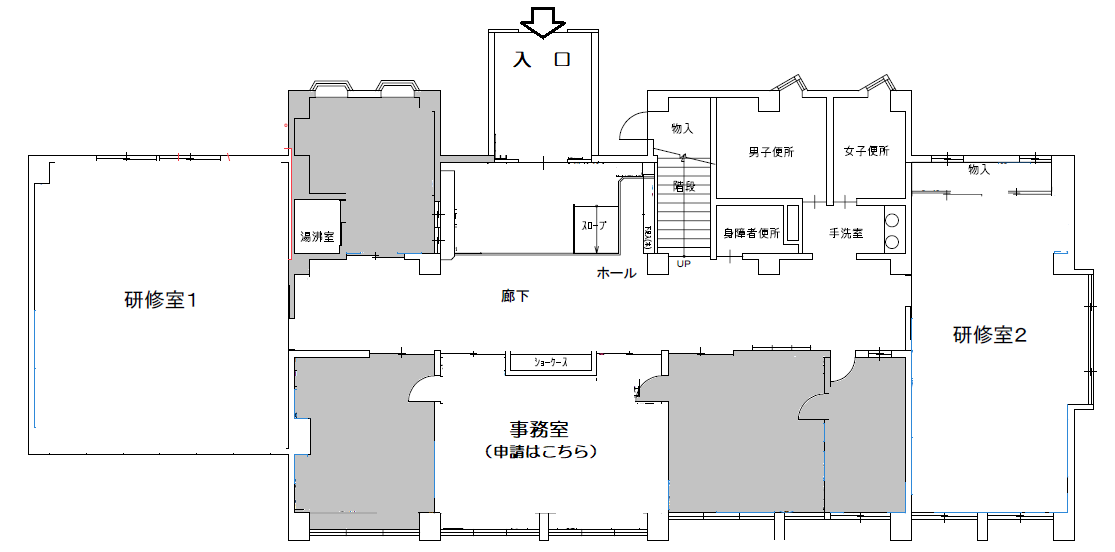ふれあい福祉センター1階平面図