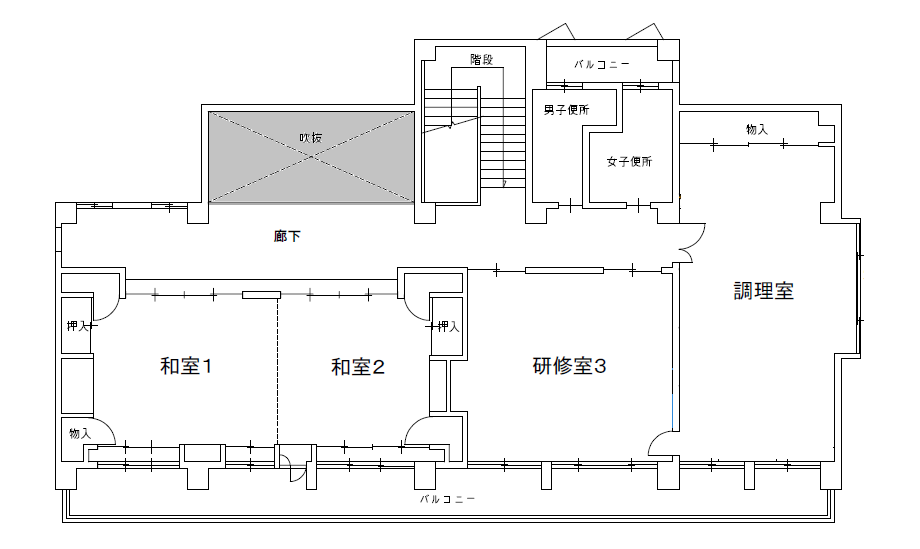 ふれあい福祉センター2階平面図